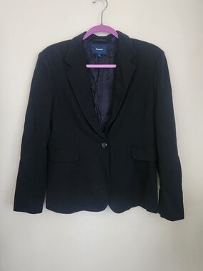 Faconnable Black Single-Button Blazer
